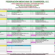Programa de Competencias Campeonato Nacional Charros Mayores