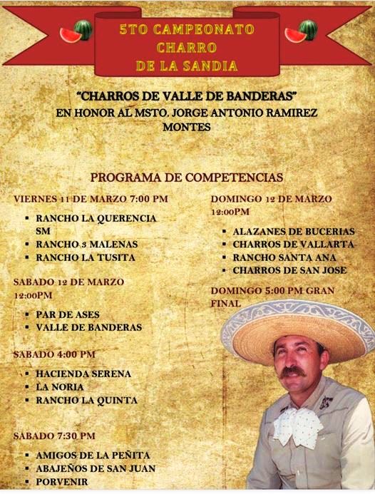Charros del Valle de Banderas invitan a su torneo anual y aquí tenemos el programa dedicado al Profe. Ramírez