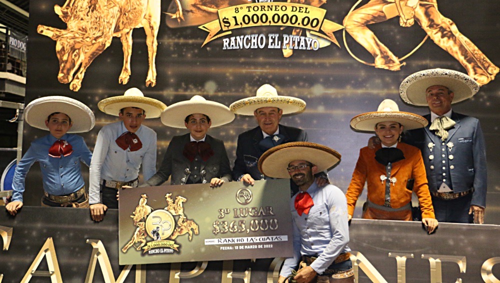 Premiación Rancho Las Cuatas, tercer lugar del Torneo del Millón 2022 con 342 puntos 