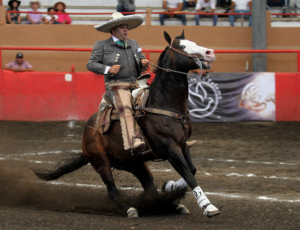Alejandro Goñi abrió la cuenta de Rancho Las Cuatas con esta cala de caballo de 42 puntos 