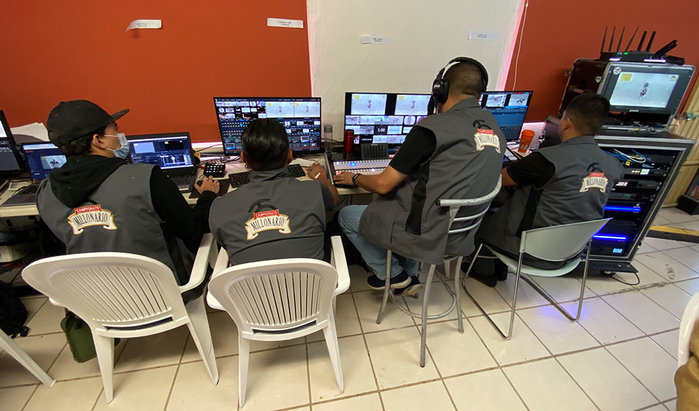 El equipo de producción del Campeonato Millonario genera una señal de altísima calidad para la transmisión en vivo PPV