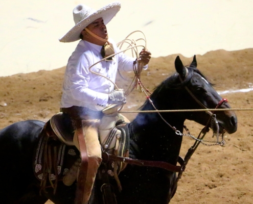 Ricardo Meza firmó mangana a caballo por Hacienda El Refugio.