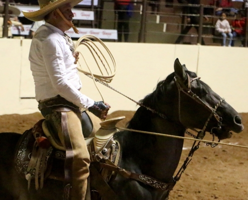 “Toño” Casillas mangana a caballo por Rancheros de Tijuana.