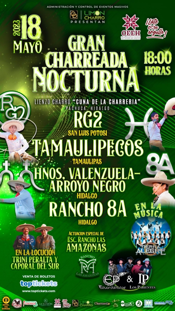 El cartel para el evento de Pachuca lo componen 4 de los mejores equipos charros del país