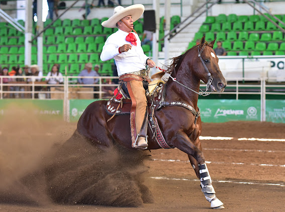 La actuación de Apaseo JH comenzó con la cala de caballo de 34 unidades de José Antonio Herrera Gutiérrez