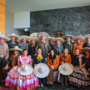 Asistentes a la Asamblea Nacional de la federación Mexicana de Charrería este miércoles en San Luis Potosí