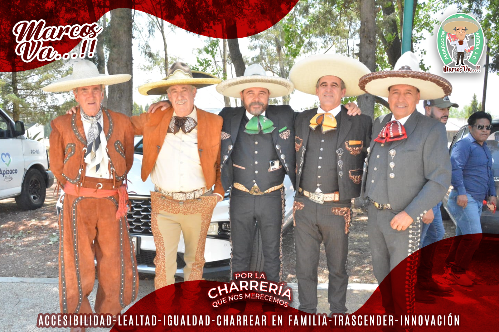 Don “Chon” Gutiérrez, Lorenzo Bretón, Martín Alcalá púa de Tlaxcala, Médico Ordoñez y Víctor Manuel López Vázquez.
